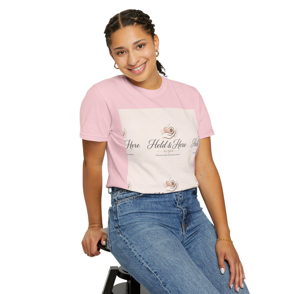 Blossom pink personalized garment-dyed classic tee