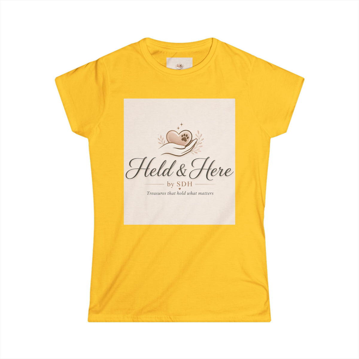 Daisy yellow women's softstyle crewneck tee