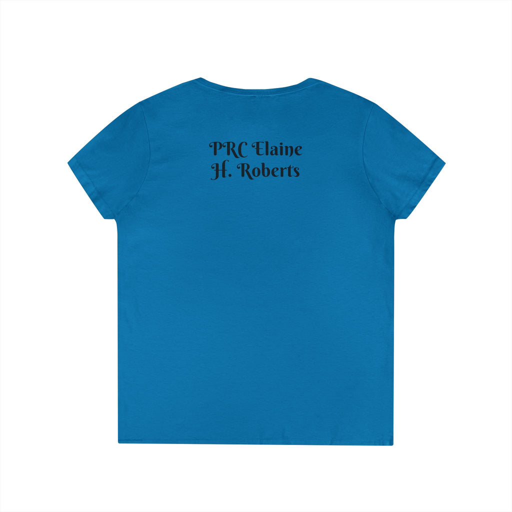 Customizable V-Neck T-Shirt — Crown & Rose Graphic with “Whatever You'd Like” Back