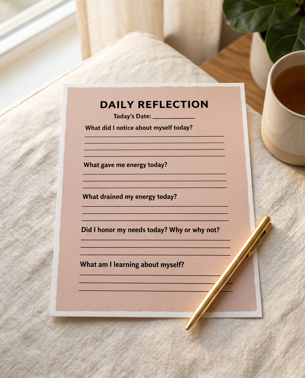 It's My Turn workbook — Daily Reflection page from the 30-Day Challenge