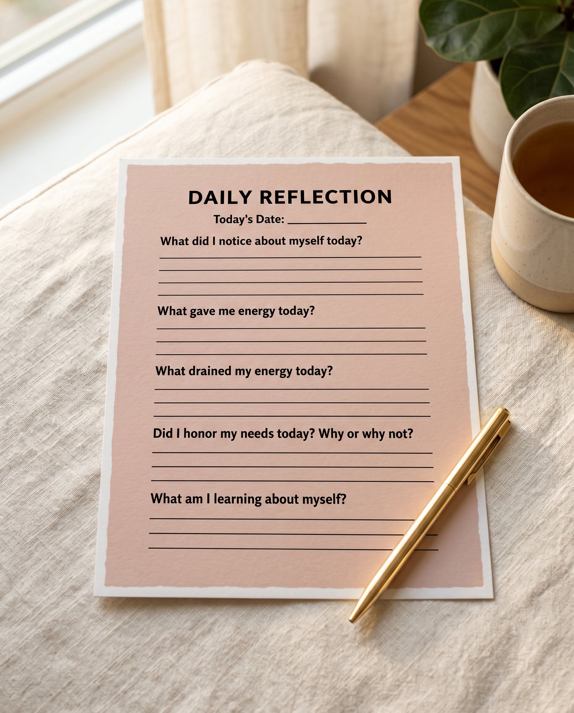 It's My Turn workbook — Daily Reflection page from the 30-Day Challenge