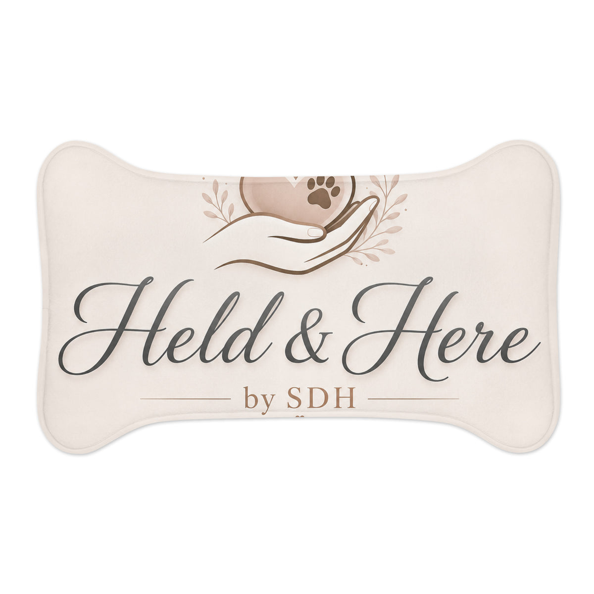 Personalized bone-shaped pet feeding mat, 30x18 inch