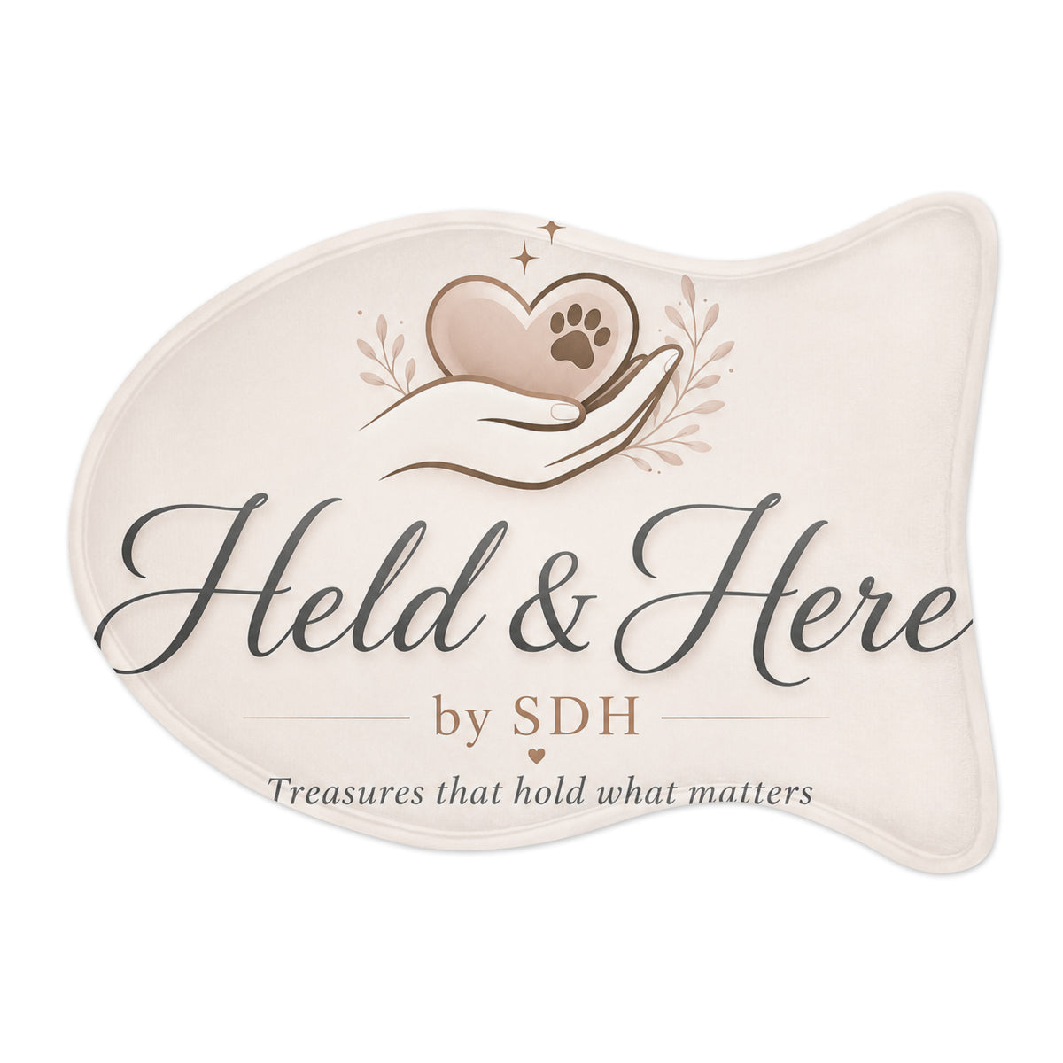 Personalized fish-shaped pet feeding mat, 19x14 inch